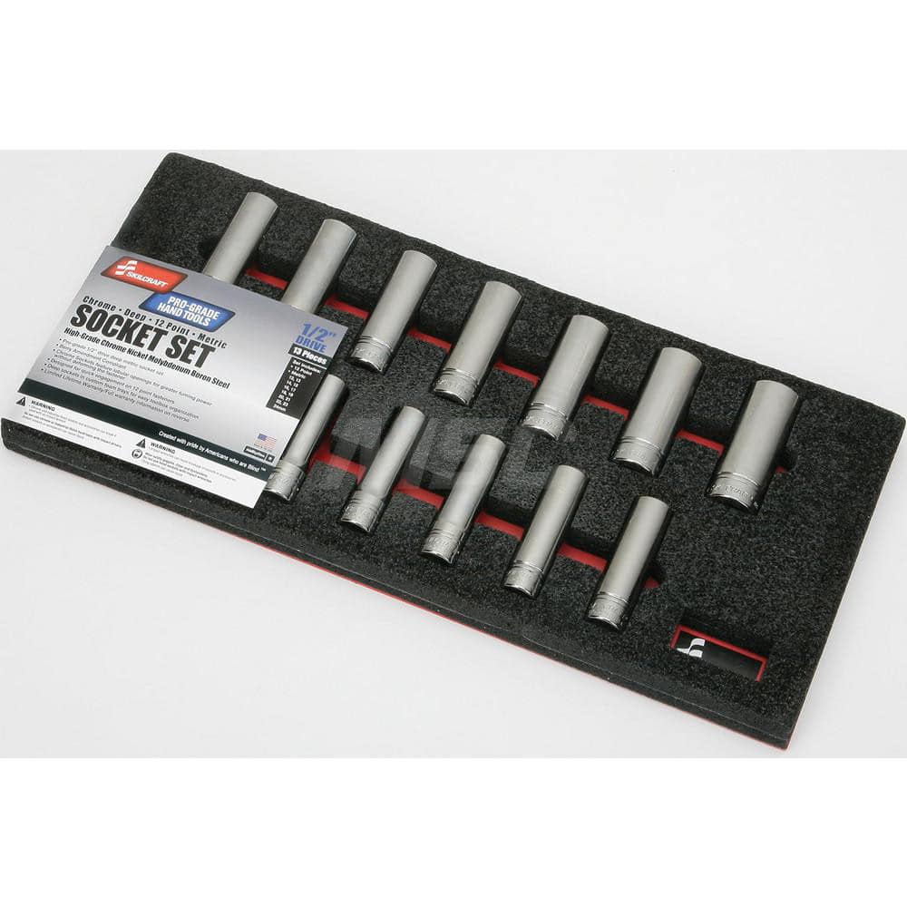 Ability One - 13 Pc 1/2" Drive Deep Socket Set - Exact Tool & Supply