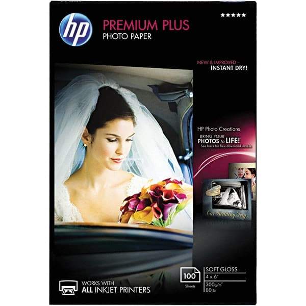 Hewlett-Packard - 4" x 6" White Photo Paper - Use with Inkjet Printers - Exact Tool & Supply