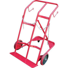 Vestil - 350 Lb Capacity 47" OAH Hand Truck - Continuous Handle, Steel, Mold-On Rubber Wheels - Exact Tool & Supply