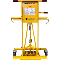 Doorminator - Panel Lifts; LiftType: Door ; Drive Type: Hand Crank ; Maximum Height: 1 (Inch); Panel Size: 6'8"x3' ; Load Capacity: 160 ; Material: Steel - Exact Tool & Supply