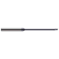 Harvey Tool - Ball End Mills; Mill Diameter (Decimal Inch): 0.0400 ; Number of Flutes: 3 ; Length of Cut (Decimal Inch): 0.0600 ; Material: Solid Carbide ; Overall Length (Inch): 2-1/2 ; Overall Length (Decimal Inch): 2.50000 - Exact Tool & Supply