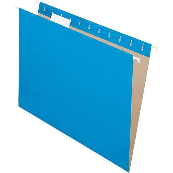 Pendaflex - 9-1/4 x 11-7/8", Letter Size, Blue, Hanging File Folder - 11 Point Stock, 1/5 Tab Cut Location - Exact Tool & Supply