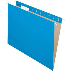 Pendaflex - 9-1/4 x 11-7/8", Letter Size, Blue, Hanging File Folder - 11 Point Stock, 1/5 Tab Cut Location - Exact Tool & Supply