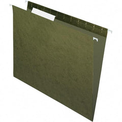 Pendaflex - 9-1/4 x 11-7/8", Letter Size, Standard Green, Hanging File Folder - 11 Point Stock, 1/3 Tab Cut Location - Exact Tool & Supply
