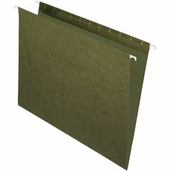 Pendaflex - 9-1/4 x 11-7/8", Letter Size, Standard Green, Hanging File Folder - 11 Point Stock, Straight Tab Cut Location - Exact Tool & Supply