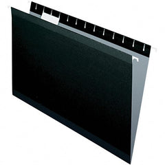 Pendaflex - 9-1/2 x 14-1/2", Legal, Black, Hanging File Folder - 11 Point Stock, 1/5 Tab Cut Location - Exact Tool & Supply