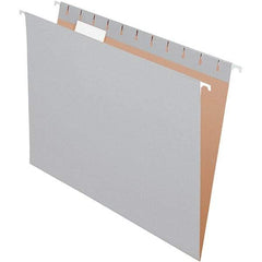 Pendaflex - 9-1/4 x 11-7/8", Letter Size, Gray, Hanging File Folder - 11 Point Stock, 1/5 Tab Cut Location - Exact Tool & Supply