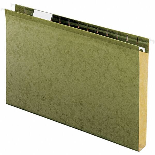 Pendaflex - 9-1/2 x 14-1/2", Legal, Standard Green, Hanging File Folder - 11 Point Stock, 1/5 Tab Cut Location - Exact Tool & Supply