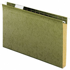 Pendaflex - 9-1/2 x 14-1/2", Legal, Standard Green, Hanging File Folder - 11 Point Stock, 1/5 Tab Cut Location - Exact Tool & Supply