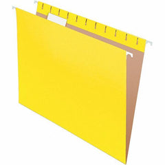 Pendaflex - 8-1/2 x 11", Letter Size, Yellow, Hanging File Folder - 11 Point Stock, 1/5 Tab Cut Location - Exact Tool & Supply