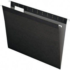 Pendaflex - 8-1/2 x 11", Letter Size, Black, Hanging File Folder - 11 Point Stock, 1/5 Tab Cut Location - Exact Tool & Supply