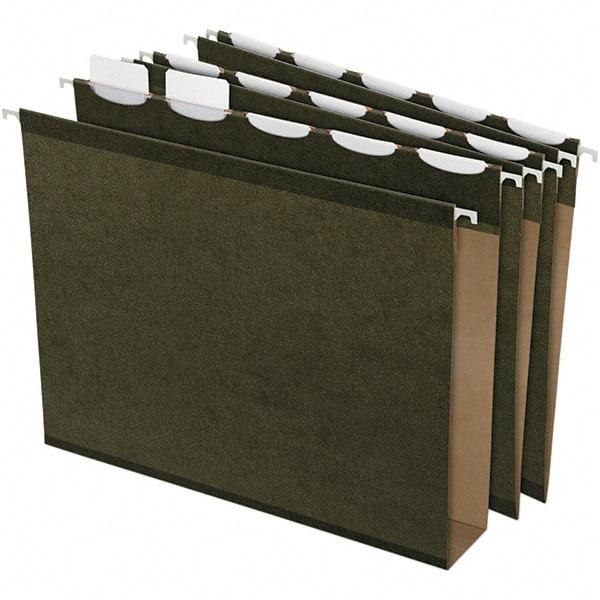 Pendaflex - 13 x 10-5/8", Letter Size, Standard Green, Hanging File Folder - 11 Point Stock, 1/5 Tab Cut Location - Exact Tool & Supply