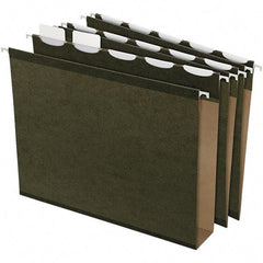 Pendaflex - 13 x 10-5/8", Letter Size, Standard Green, Hanging File Folder - 11 Point Stock, 1/5 Tab Cut Location - Exact Tool & Supply