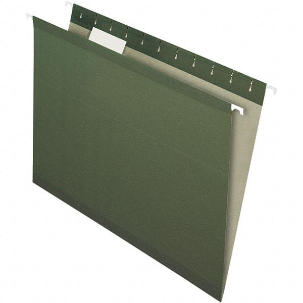 Pendaflex - 9-1/2 x 16", Letter Size, Standard Green, Hanging File Folder - 11 Point Stock, 1/5 Tab Cut Location - Exact Tool & Supply