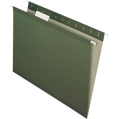 Pendaflex - 9-1/2 x 16", Letter Size, Standard Green, Hanging File Folder - 11 Point Stock, 1/5 Tab Cut Location - Exact Tool & Supply