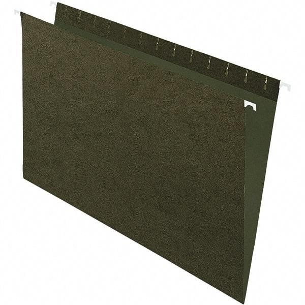 Pendaflex - 9-1/2 x 16", Legal, Standard Green, Hanging File Folder - 11 Point Stock, Straight Tab Cut Location - Exact Tool & Supply