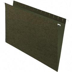Pendaflex - 9-1/2 x 16", Legal, Standard Green, Hanging File Folder - 11 Point Stock, Straight Tab Cut Location - Exact Tool & Supply