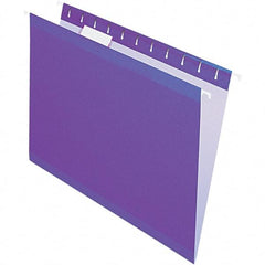 Pendaflex - 8-1/2 x 11", Letter Size, Violet, Hanging File Folder - 11 Point Stock, 1/5 Tab Cut Location - Exact Tool & Supply