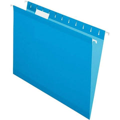 Pendaflex - 8-1/2 x 11", Letter Size, Blue, Hanging File Folder - 11 Point Stock, 1/5 Tab Cut Location - Exact Tool & Supply