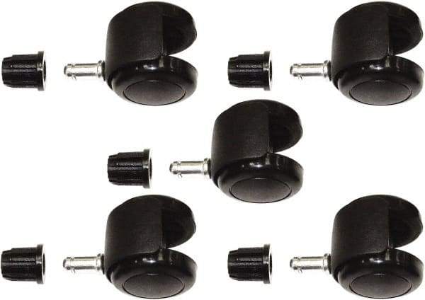ShopSol - Black Casters - For Chairs - Exact Tool & Supply