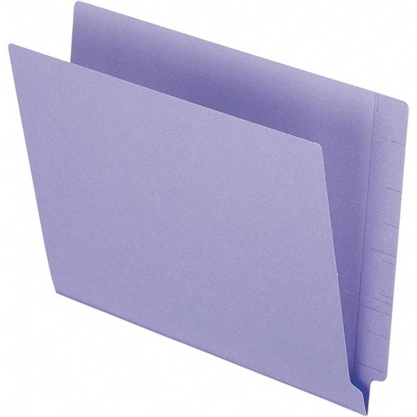 Pendaflex - 10-1/8 x 12-1/4", Letter Size, Purple, File Folders with End Tab - 11 Point Stock, Straight Tab Cut Location - Exact Tool & Supply