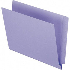 Pendaflex - 10-1/8 x 12-1/4", Letter Size, Purple, File Folders with End Tab - 11 Point Stock, Straight Tab Cut Location - Exact Tool & Supply