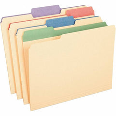 Pendaflex - 9-1/2 x 11-5/8", Letter Size, Assorted Colors, File Folders with Top Tab - Assorted Tab Cut Location - Exact Tool & Supply