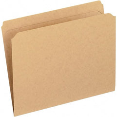 Pendaflex - 9-7/8 x 11-3/4", Letter Size, Brown, File Folders with Top Tab - 11 Point Stock, Straight Tab Cut Location - Exact Tool & Supply