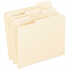 Pendaflex - 10 x 12-1/2", Letter Size, Manila, File Folders with Top Tab - 11 Point Stock, 1/3 Tab Cut Location - Exact Tool & Supply