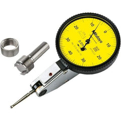 Mitutoyo - Dial Test Indicators Maximum Measurement (mm): 0.80 Dial Graduation (mm): 0.0100 - Exact Tool & Supply