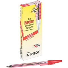 Pilot - Conical Ball Point Pen - Red - Exact Tool & Supply