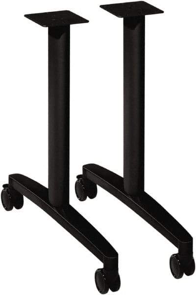 Hon - 23-1/2" Long x 39-1/4" Wide x 28-3/8" High Stationary Leg Base Table - Black, Aluminum - Exact Tool & Supply