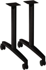 Hon - 23-1/2" Long x 39-1/4" Wide x 28-3/8" High Stationary Leg Base Table - Black, Aluminum - Exact Tool & Supply