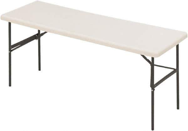 ICEBERG - 24" Long x 72" Wide x 29" High, Folding Table - Platinum - Exact Tool & Supply
