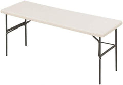 ICEBERG - 24" Long x 72" Wide x 29" High, Folding Table - Platinum - Exact Tool & Supply
