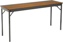 Barricks - 18" Long x 60" Wide x 30" High, Folding Table - Walnut & Black - Exact Tool & Supply