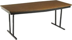 Barricks - 36" Long x 72" Wide x 30" High, Folding Table - Walnut & Black - Exact Tool & Supply
