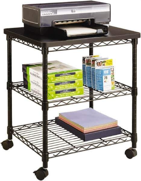 Safco - Black Case/Stand - Use with Office Machines - Exact Tool & Supply