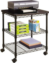 Safco - Black Case/Stand - Use with Office Machines - Exact Tool & Supply