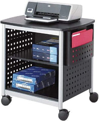 Safco - Black & Silver Case/Stand - Use with Printer, Office Machines - Exact Tool & Supply