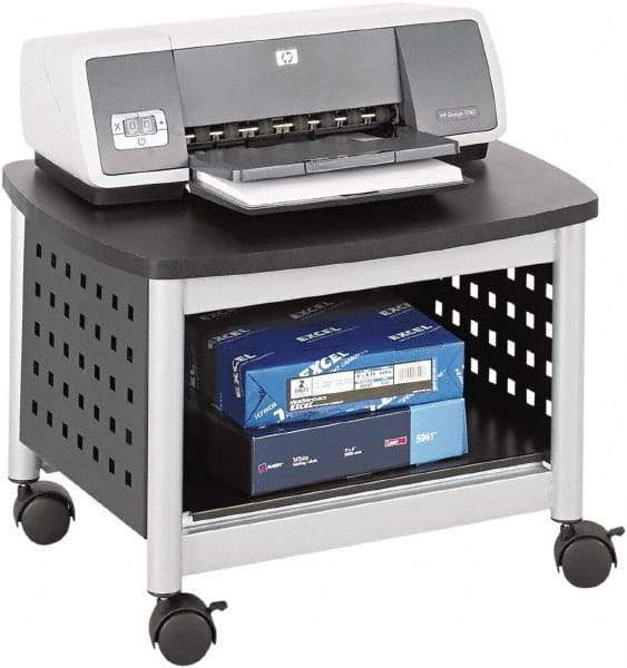 Safco - Black & Silver Case/Stand - Use with Printer, Office Machines - Exact Tool & Supply