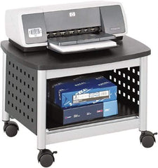 Safco - Black & Silver Case/Stand - Use with Printer, Office Machines - Exact Tool & Supply