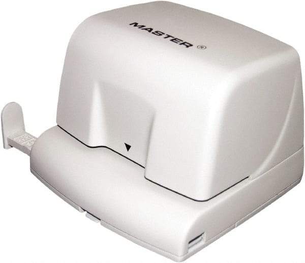 Master - Paper Punches Type: 10 Sheet Electric Two Hole Punch Color: Beige - Exact Tool & Supply