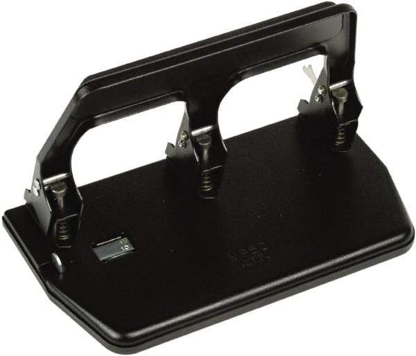 Master - Paper Punches Type: 40 Sheet Three-Hole Punch Color: Black - Exact Tool & Supply