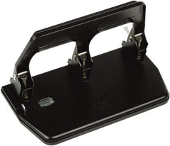 Master - Paper Punches Type: 40 Sheet Three-Hole Punch Color: Black - Exact Tool & Supply