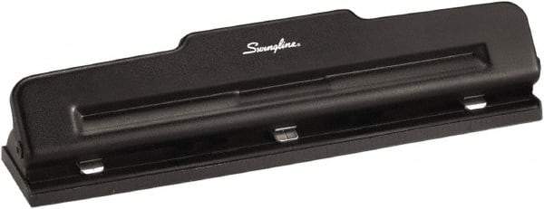 Swingline - Paper Punches Type: 10 Sheet Three-Hole Punch Color: Black - Exact Tool & Supply