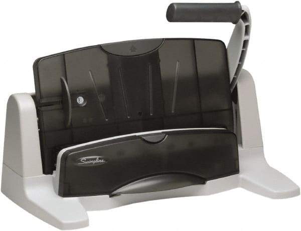 Swingline - Paper Punches Type: 40 Sheet Two-to-Seven-Hole Punch Color: Black/Gray - Exact Tool & Supply