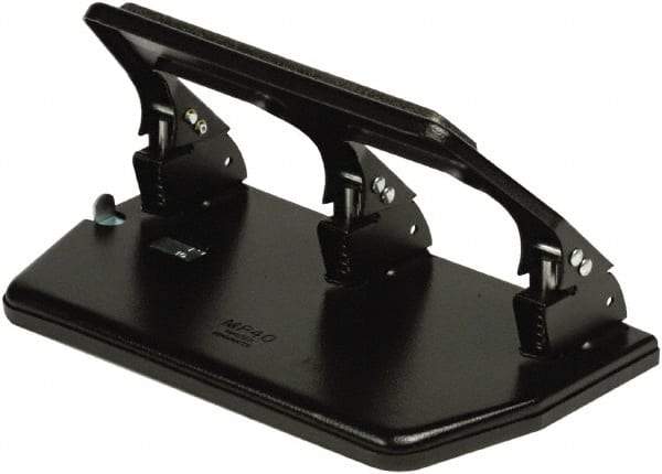 Master - Paper Punches Type: 30 Sheet Three Hole Punches Color: Black - Exact Tool & Supply