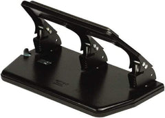 Master - Paper Punches Type: 30 Sheet Three Hole Punches Color: Black - Exact Tool & Supply