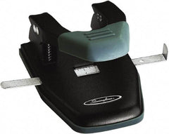 Swingline - Paper Punches Type: 28 Sheet Two Hole Punches Color: Black/Gray - Exact Tool & Supply